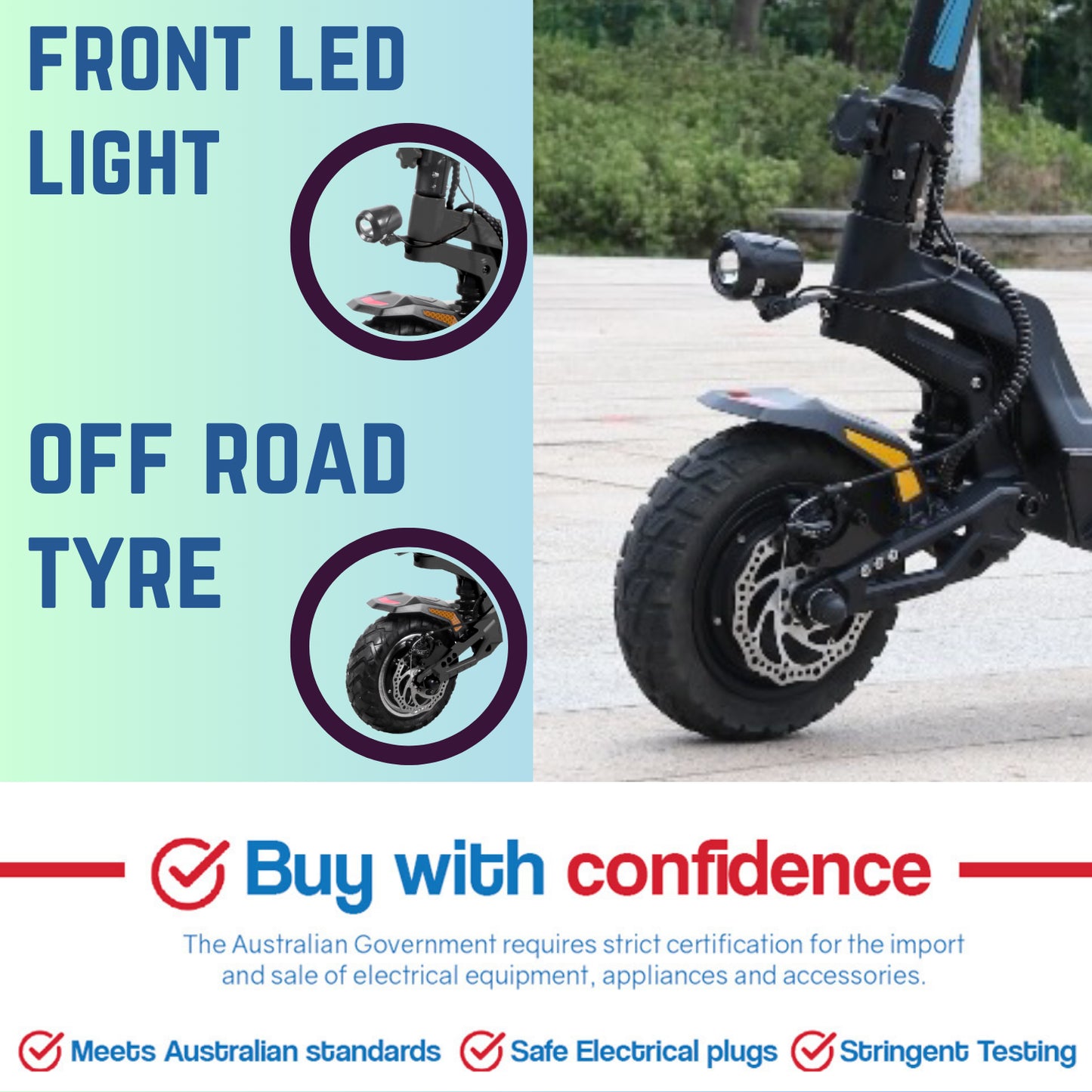 Kasa 4000W Electric Scooter Foldable E-Scooter 10" Off Road Tyre Brushless Motor