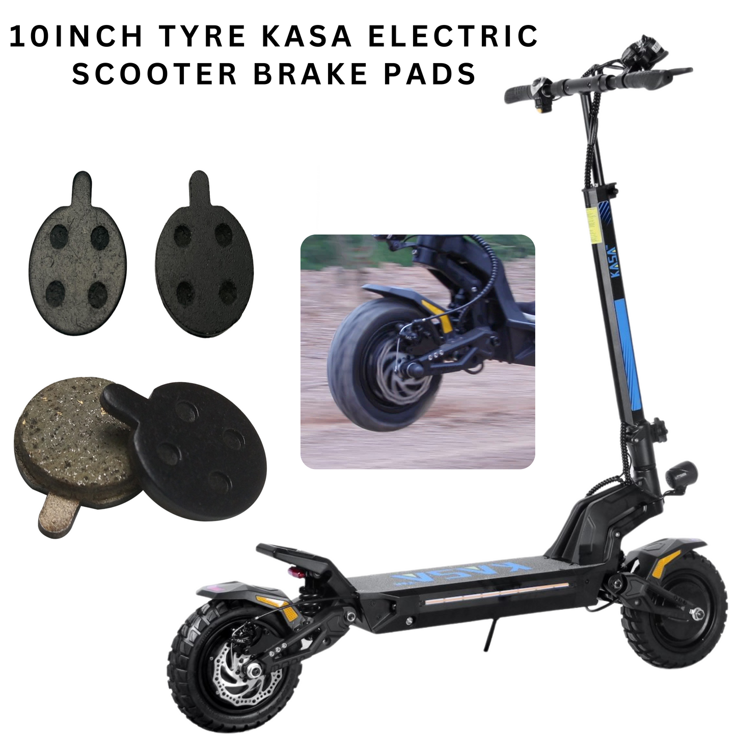 2 Pair Brake Pads Replacement For KASA S20PRO Electric Scooter Front & Rear Wheel Disc Brake 4 Pads