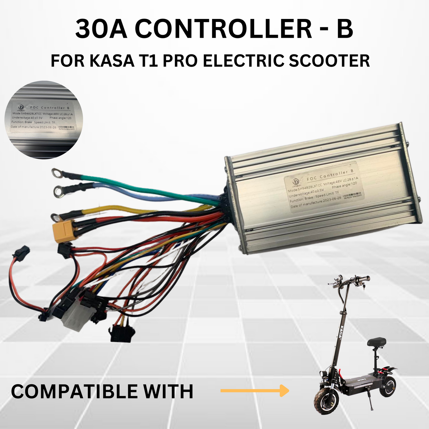 48V Brushless Rear wheelhub Motor Controller 30A For Kasa T1 Pro 4000W Scooter