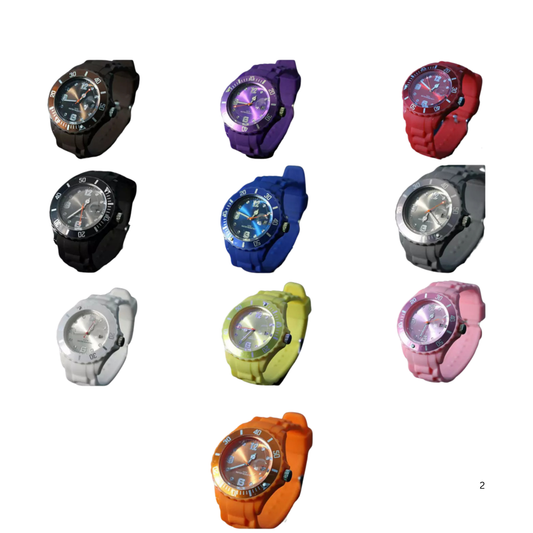 Kasa Colorful Unisex Ladies Mens Childrens Ice Cool Color Wrist Watch Silicone