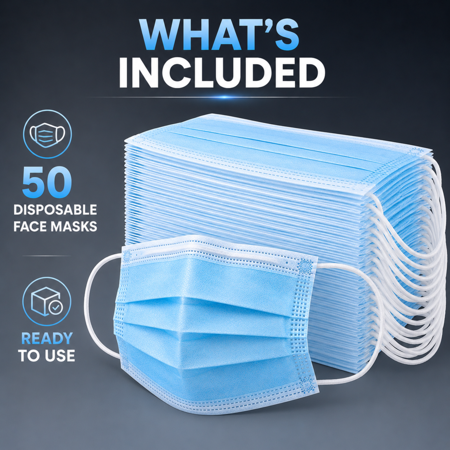 50PCS Disposable FACE MASK