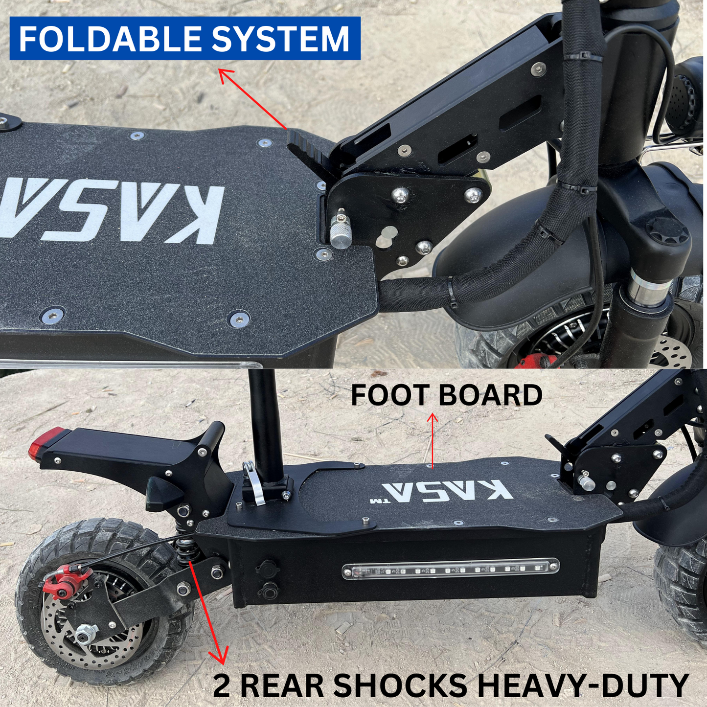 Kasa 4000W Electric Scooter Foldable Powerful 48V 21Ah Lithium Ion Battery 10" Off Road Tyre Brushless Motor