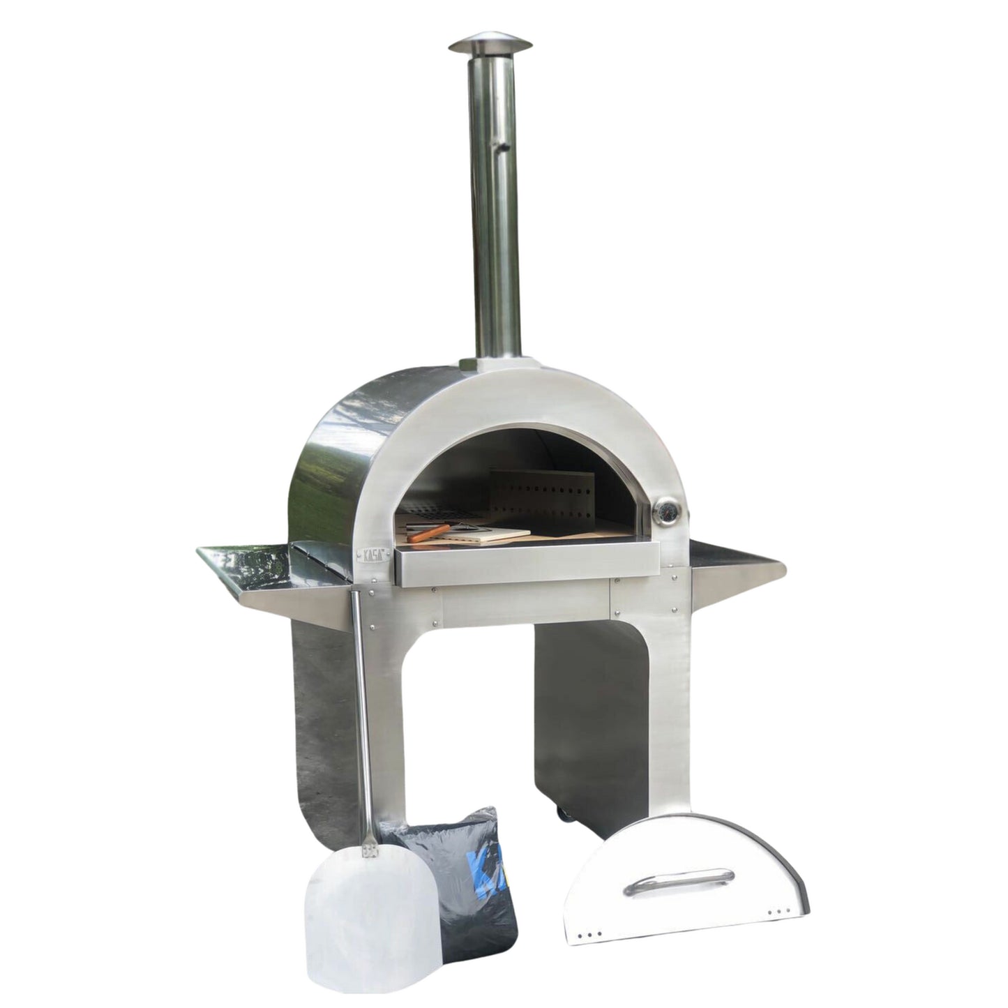 Portable Wood Fired Pizza Oven BBQ Indoor Outdoor Stainless steel Large