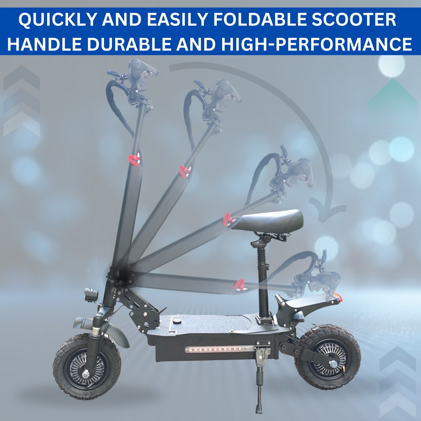 Kasa 4000w Electric Scooter Foldable 48v Motorised Portable 10" Off Road Tyre Removeable Battery T1pro Series 3 New Improved