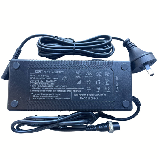 KASA 54.6V 2.0A Scooter Charger Suitable For T1 Pro Scooter Only Li-ion Lithium Battery