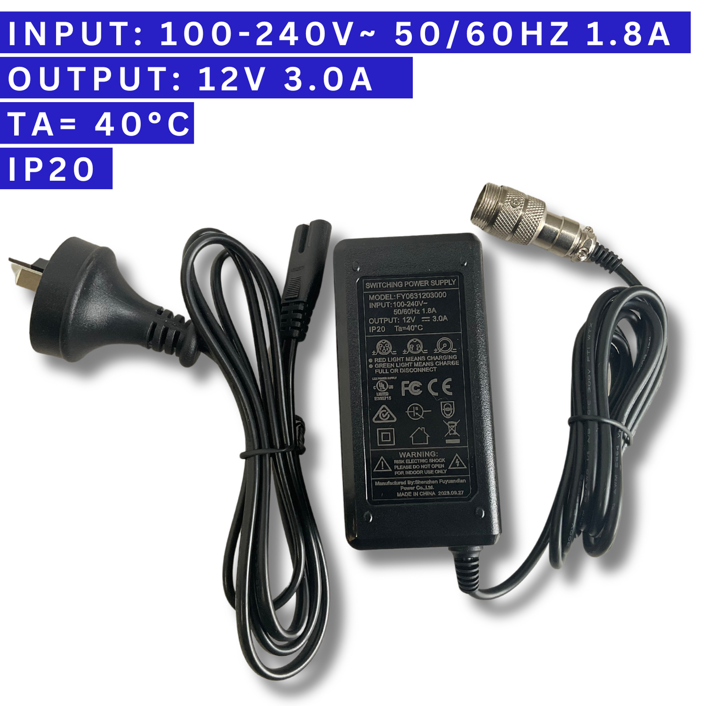 12V Replacement Battery Charger Golf Buggy 3A Suitable For S7-R Kasa Buggy