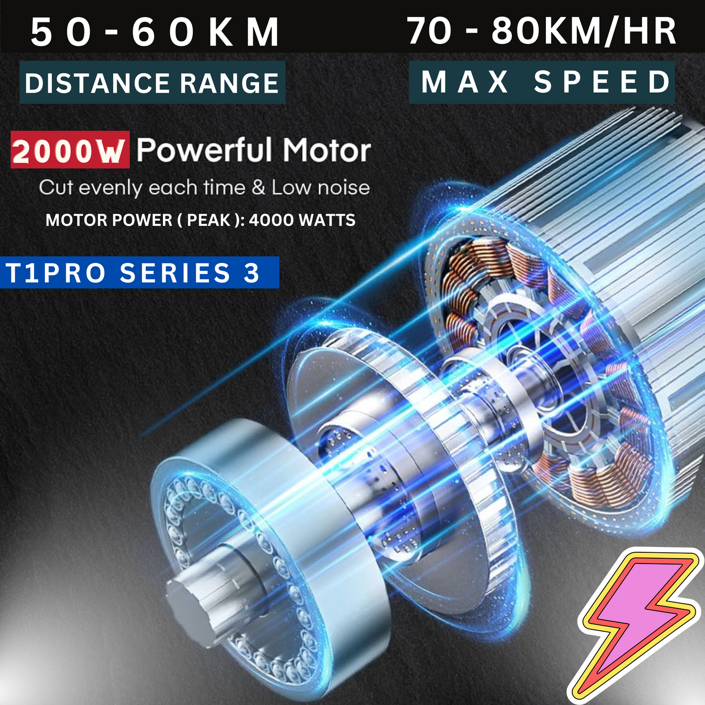Kasa 4000w Electric Scooter Foldable 48v Motorised Portable 10" Off Road Tyre Removeable Battery T1pro Series 3 New Improved
