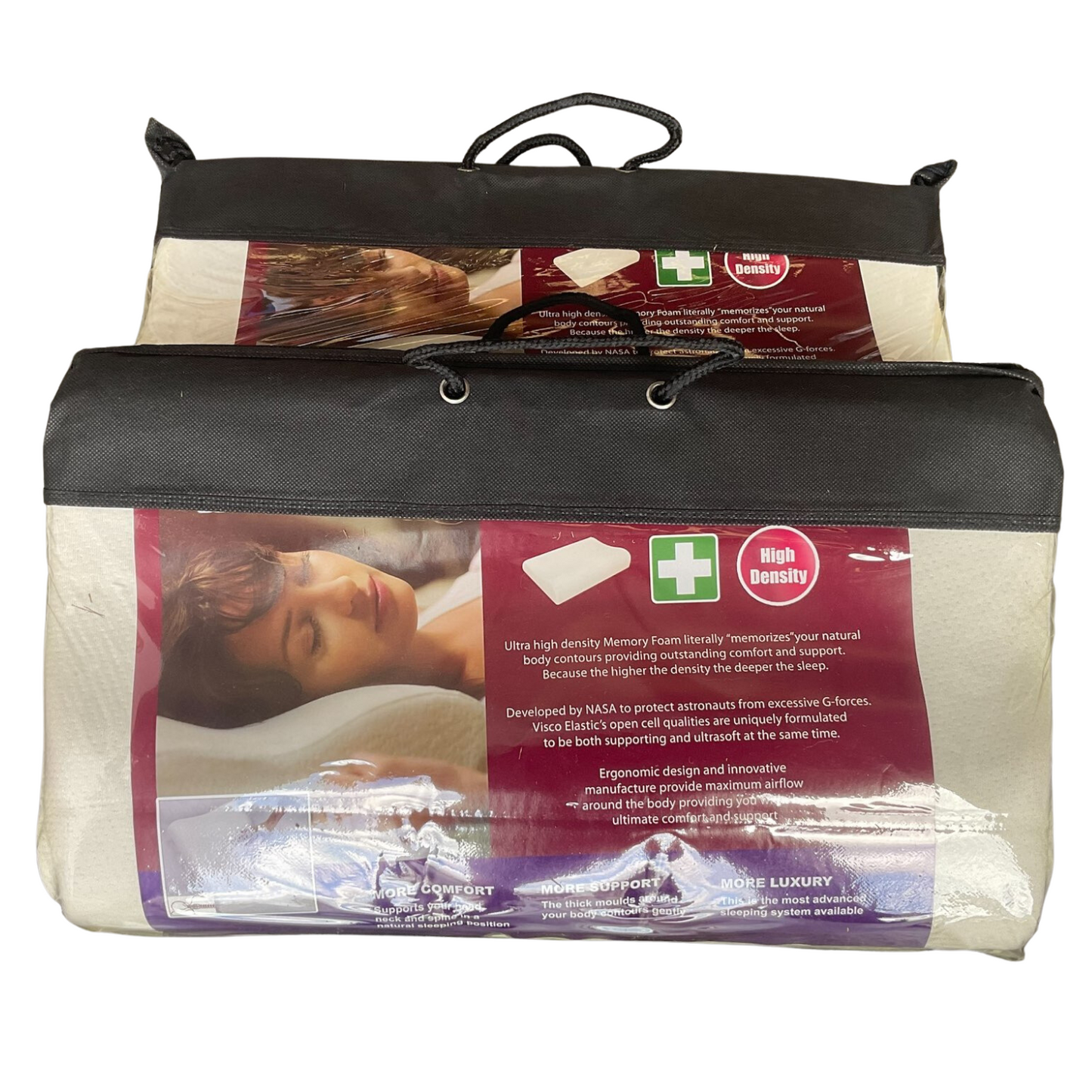 Luxurious Memory Foam Pillow for Ultimate Comfort 50cm x 30cm x 10/7cm