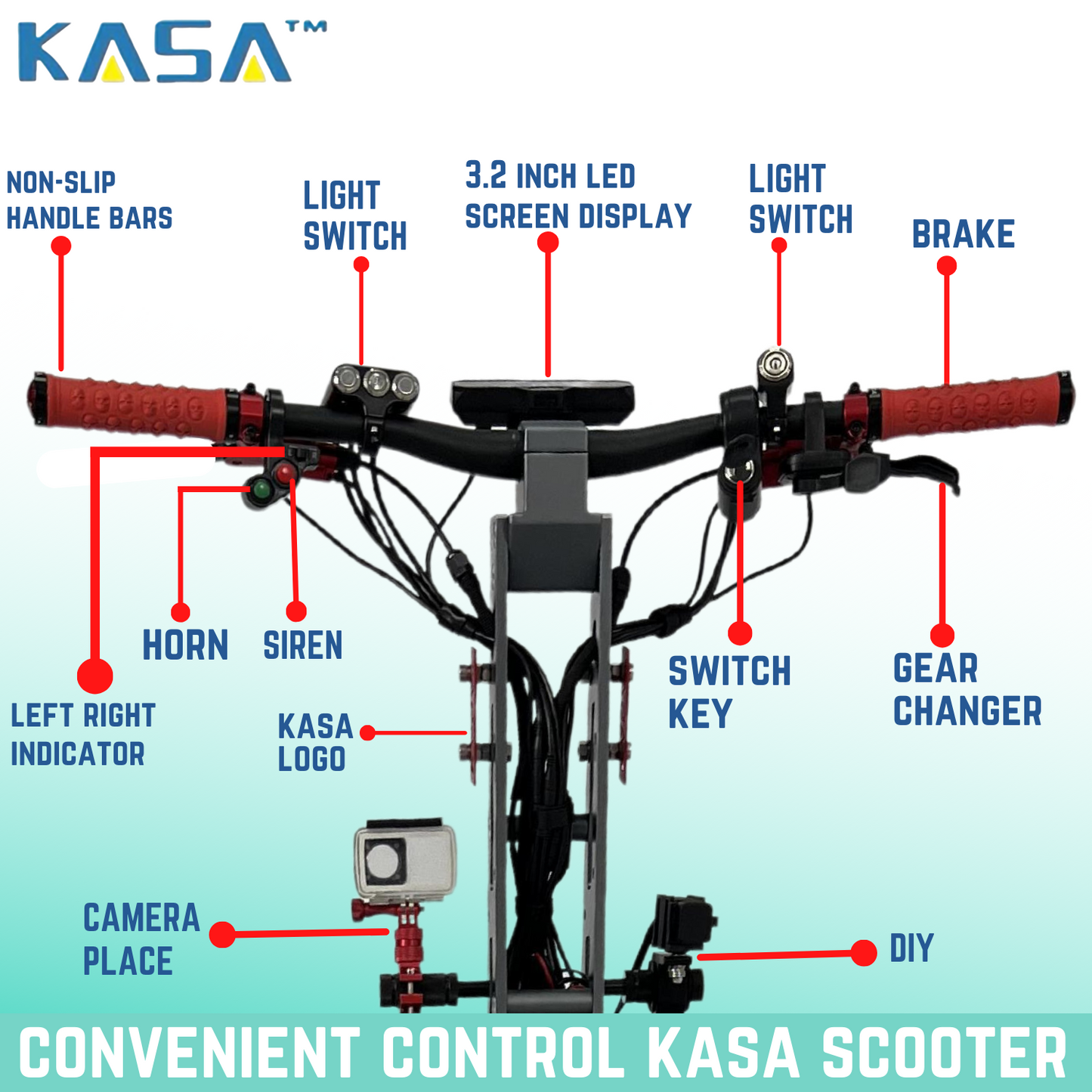 Kasa 12000W Electric Scooter Foldable E-Scooter 11" Off Road Tyre Brushless Motor