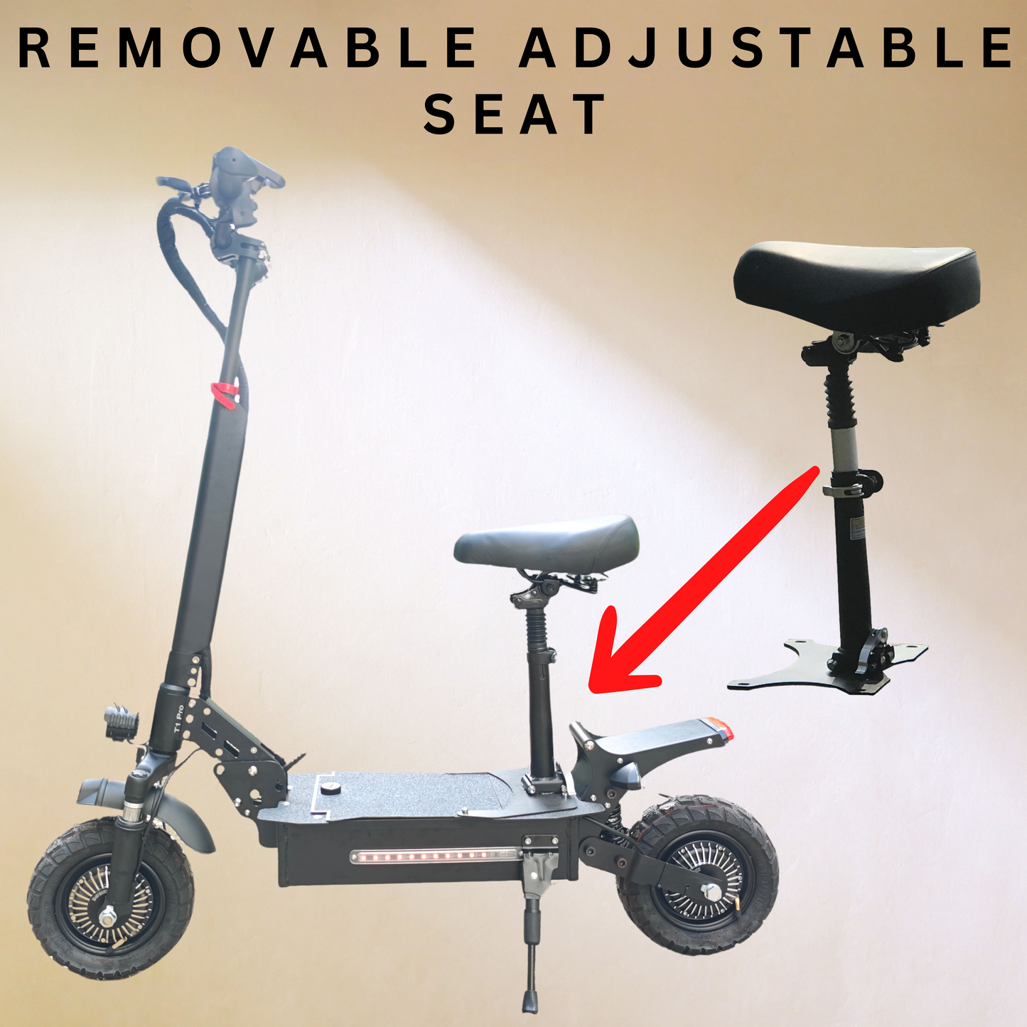Kasa 4000w Electric Scooter Foldable 48v Motorised Portable 10" Off Road Tyre Removeable Battery T1pro Series 3 New Improved