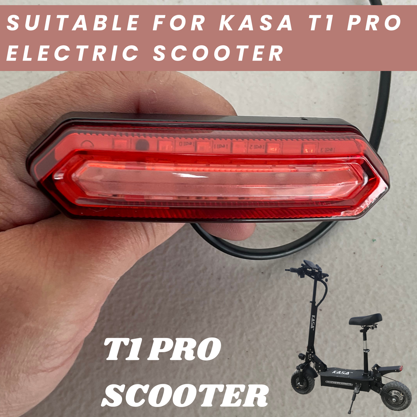 Replacement Rear Brake Light for Kasa T1 Pro Electric Scooter