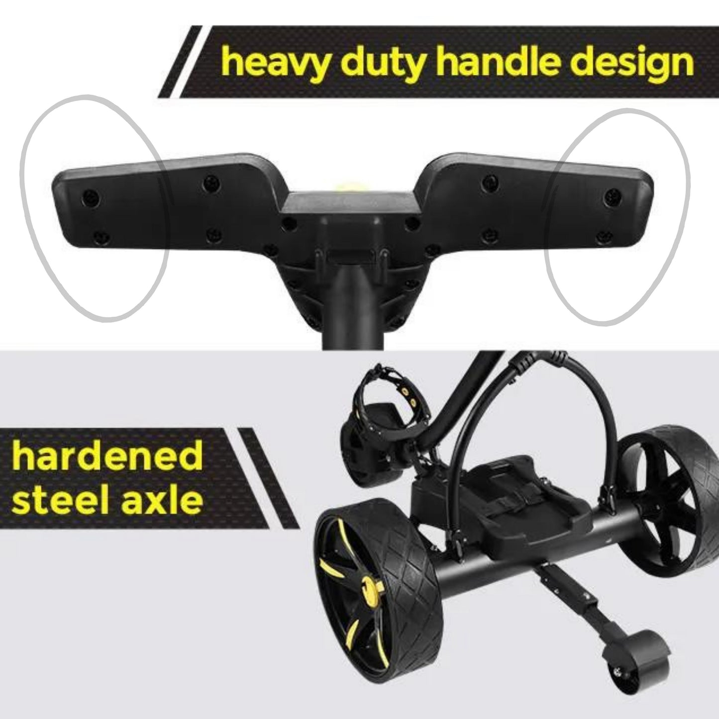 KASA Electric Golf Buggy Golf Trolley Motorised 12V 36AH Remote Control Aluminum Foldable 18 Holes Caddy