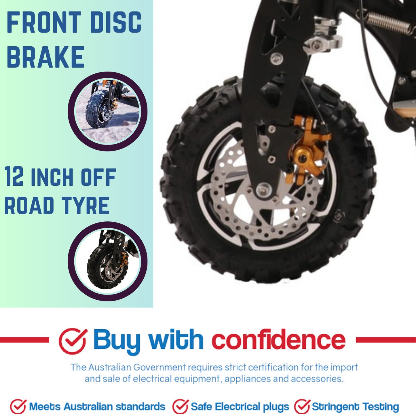Kasa S2000R Electric Scooter 2000W 12" Off Road Tyre Foldable Bike