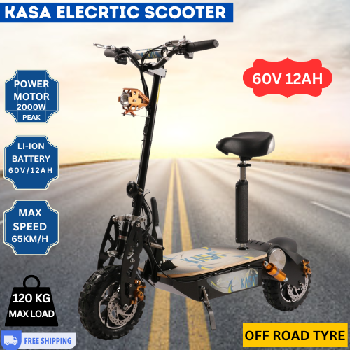 Kasa S2000R Electric Scooter 2000W 12" Off Road Tyre Foldable Bike