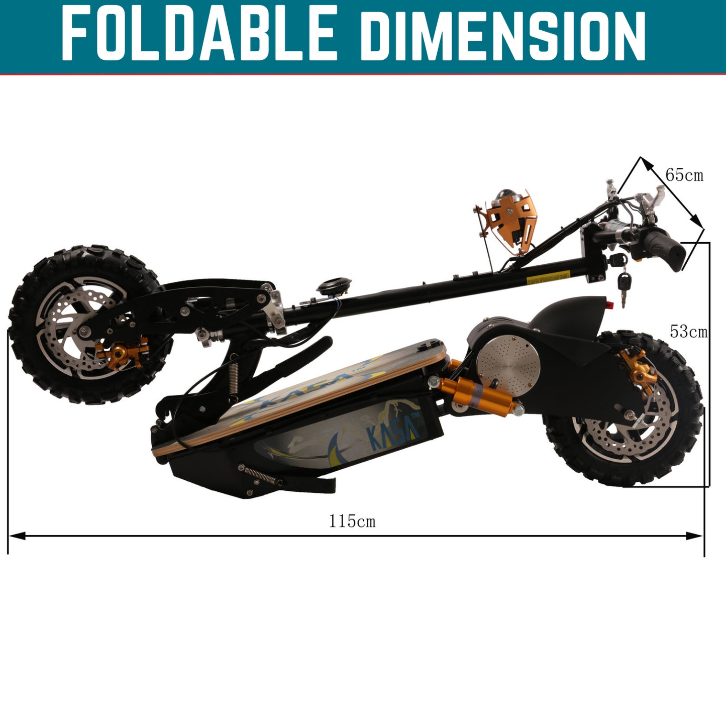 Kasa S2000R Electric Scooter 2000W 12" Off Road Tyre Foldable Bike