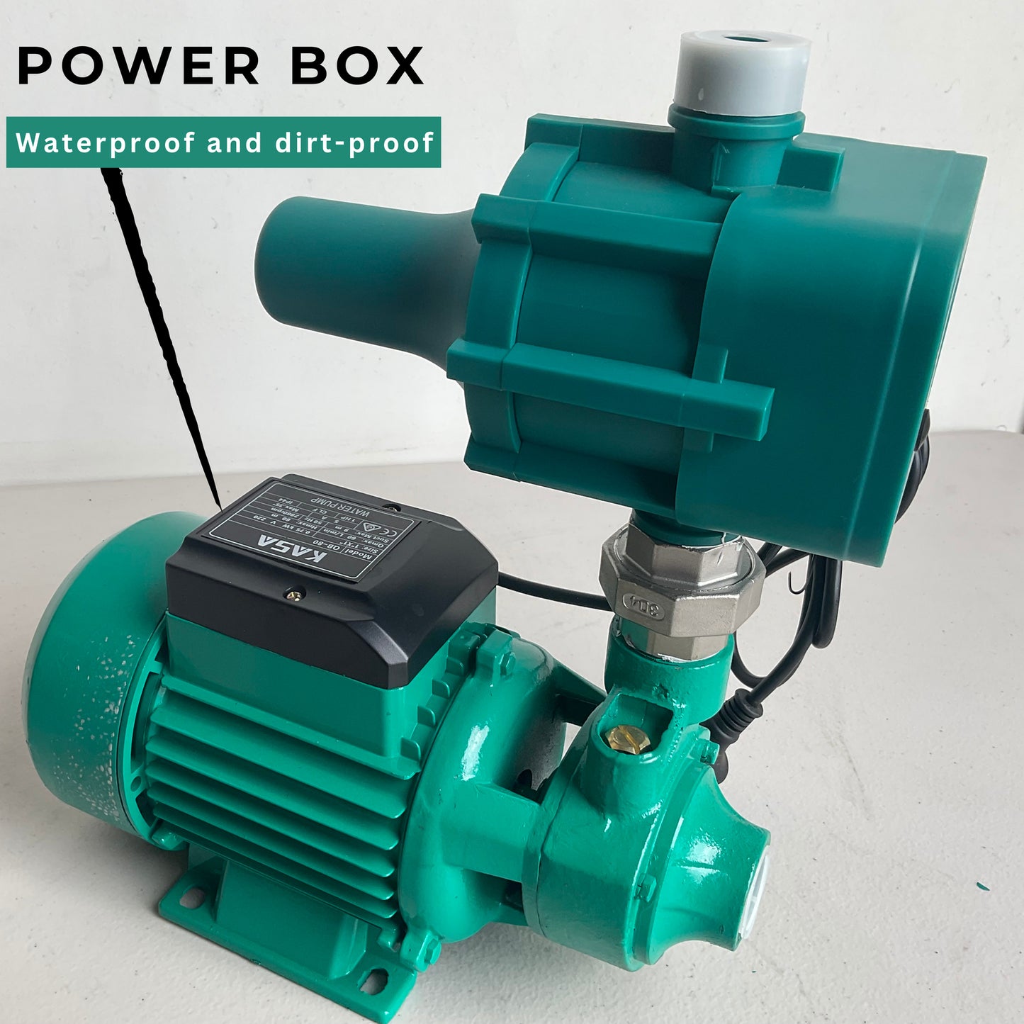 KASA 220V Fully Automatic Electric High Pressure Water Pump Pool Tank Garden Pump Car Wash Pump Irrigation With Controller