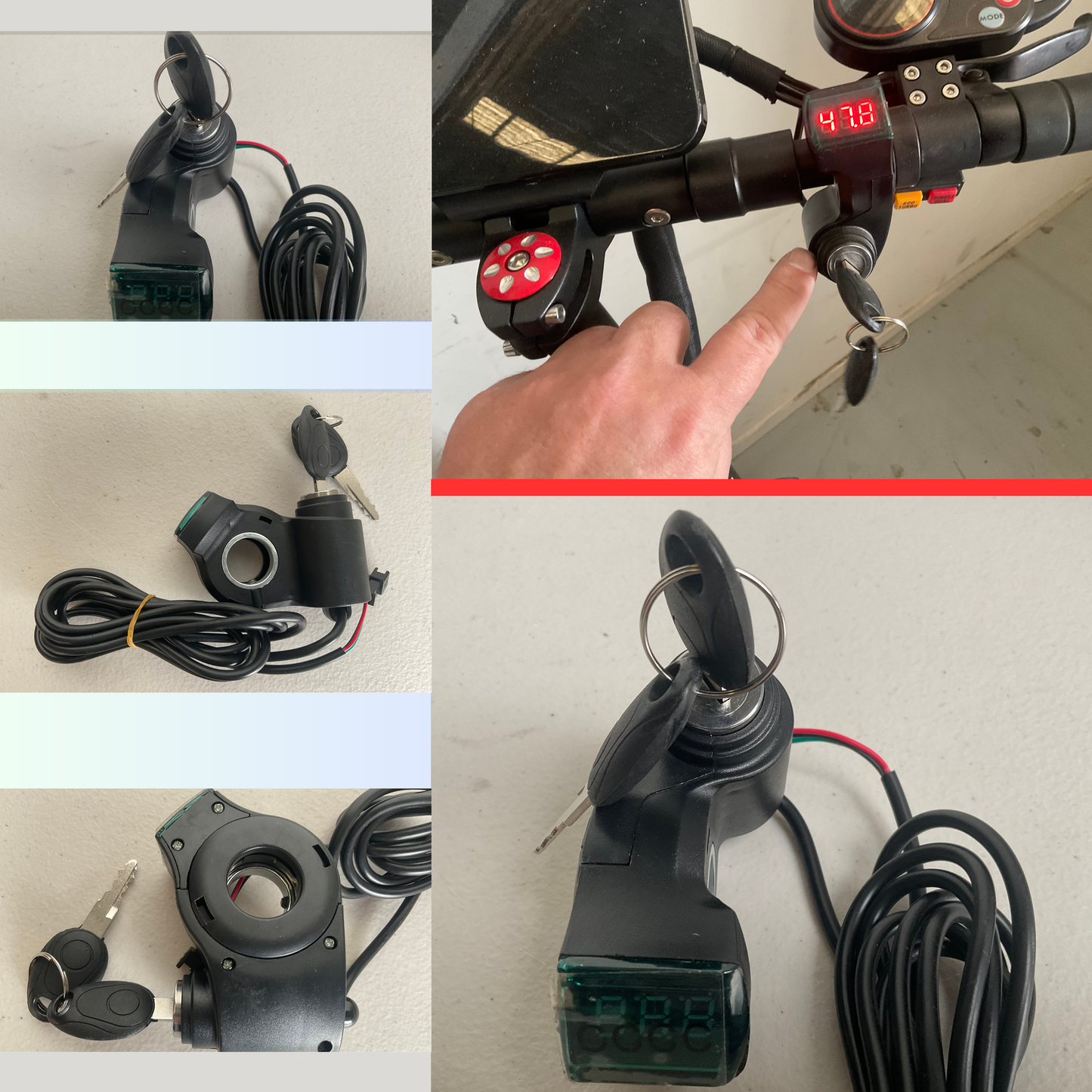 Starter Switch Lock Key Kasa Electric Scooter Suitable for 4000w T1 Pro Scooter