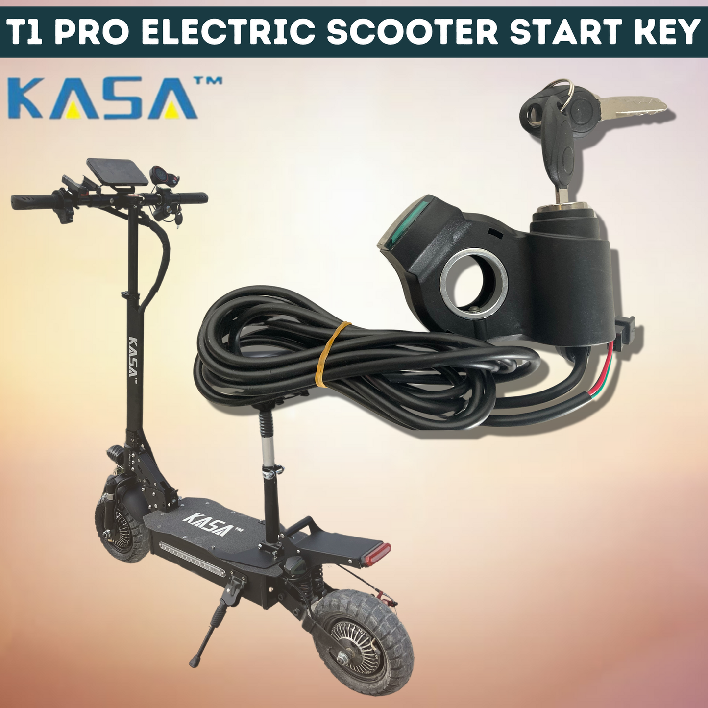 Starter Switch Lock Key Kasa Electric Scooter Suitable for 4000w T1 Pro Scooter