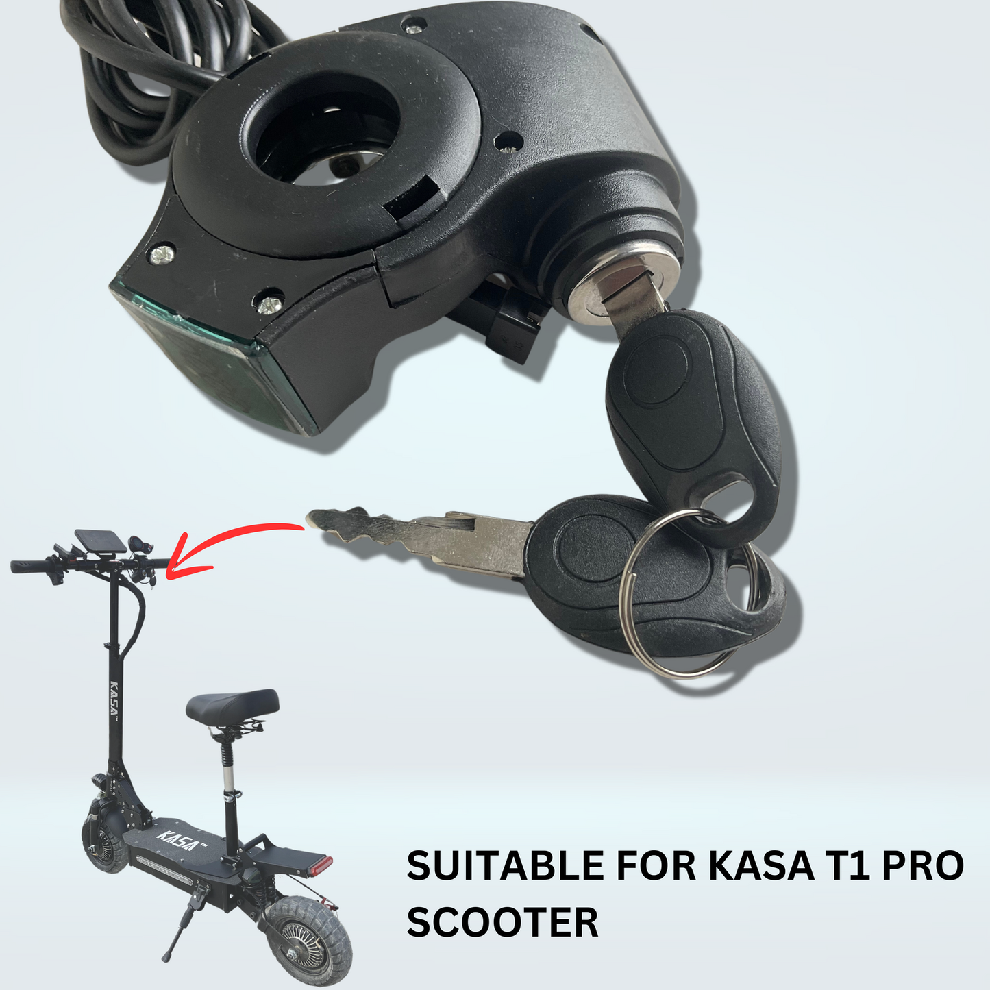 Starter Switch Lock Key Kasa Electric Scooter Suitable for 4000w T1 Pro Scooter