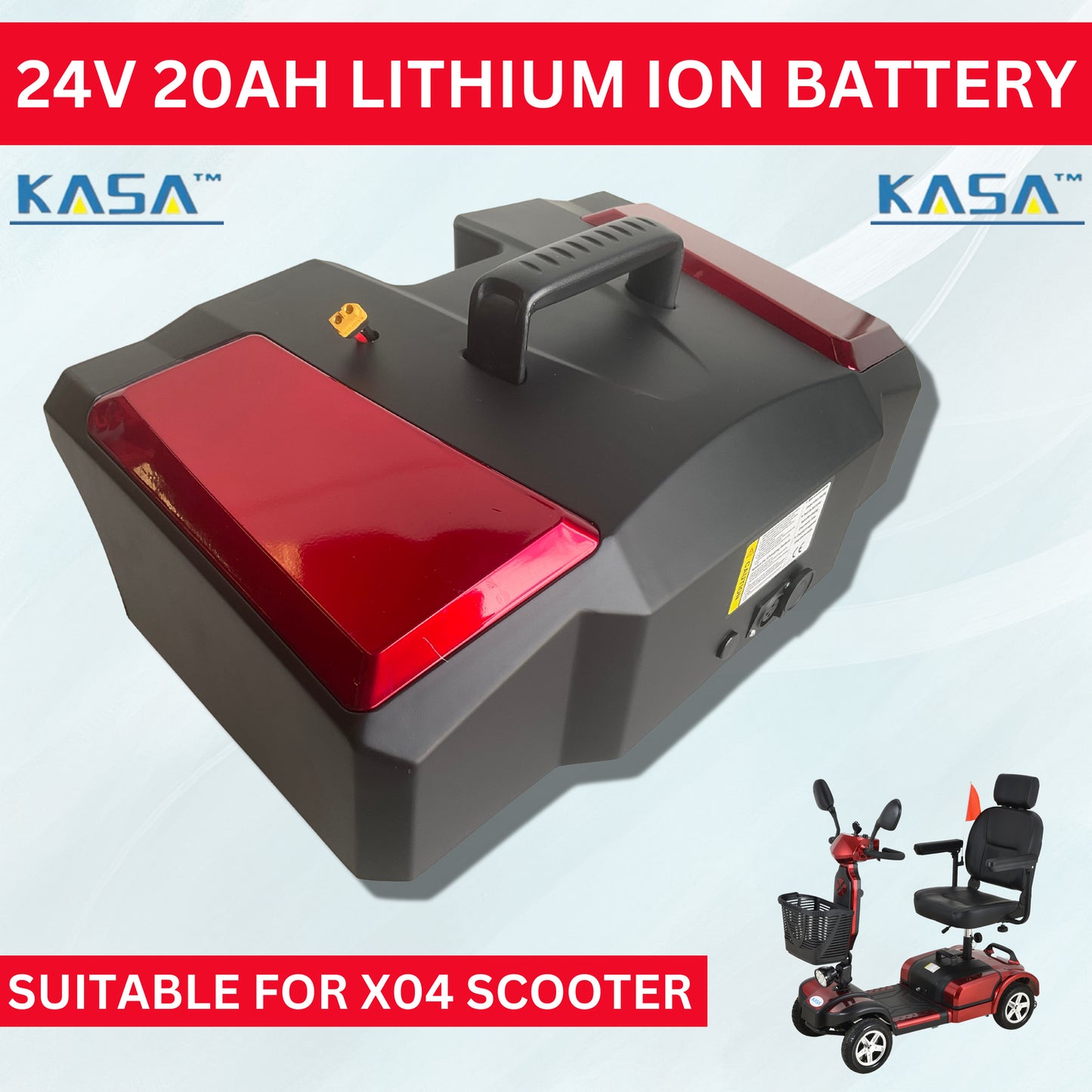 Replacement Lithium Ion Battery 24v for Kasa Electric Mobility Scooter X04