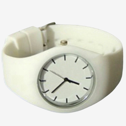 Watch Unisex Ladies Mens Children's Silicone Wrist Watch Ice Cool White Colour