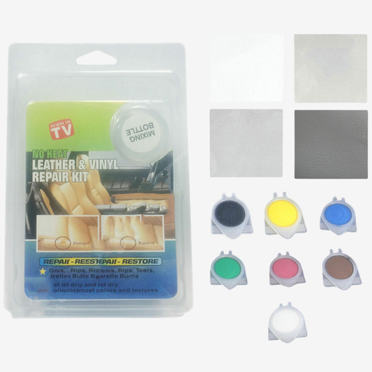 Kasa Diy No Heat Liquid Leather & Vinyl Repair Kit Mixing Spatula Filler Fabric