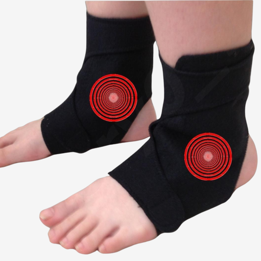 2 OFF TOURMALINE Self Heating thermal MAGNETIC ANKLE SUPPORT WRAP BRACE Velcro