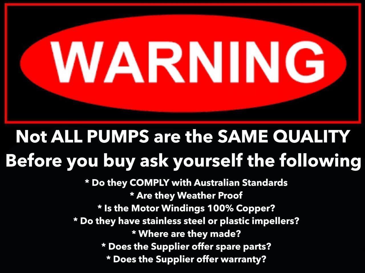 2.0HP Motor Water Pump Garden Household Rain Tank Irrigation Multi Stage Pressure