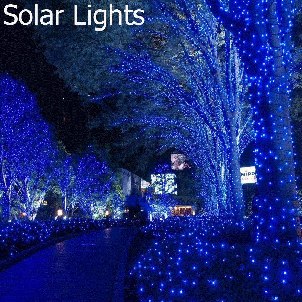 KASA Solar Fairy Lights Party Home Garden Decor Christmas String Lights Blue 100 LED