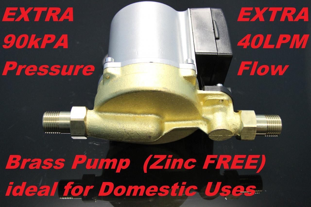 KASA Auto Brass Hotwater Heater Booster Pump Steel Gravity Fed System Caravans