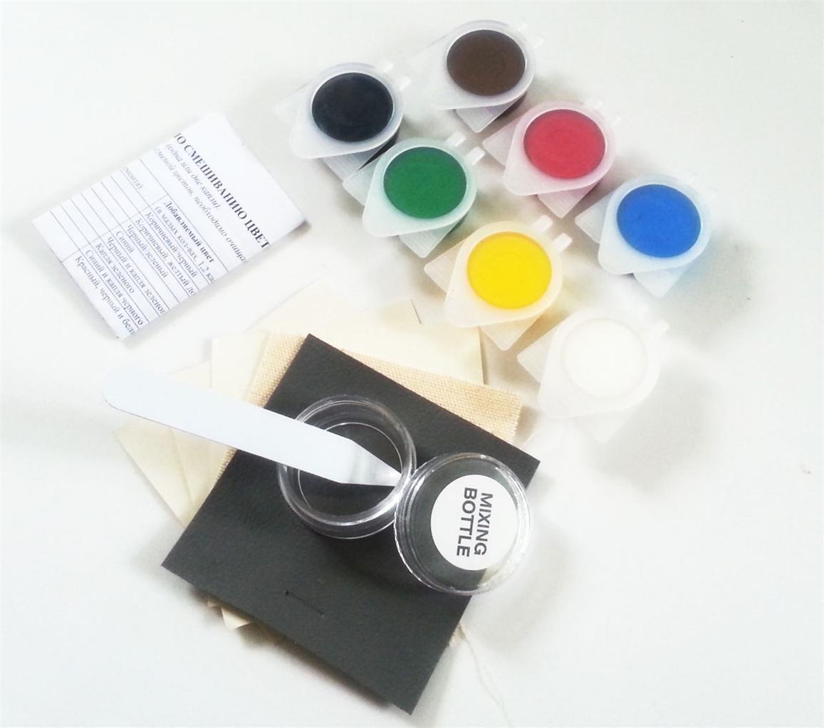 Kasa Diy No Heat Liquid Leather & Vinyl Repair Kit Mixing Spatula Filler Fabric