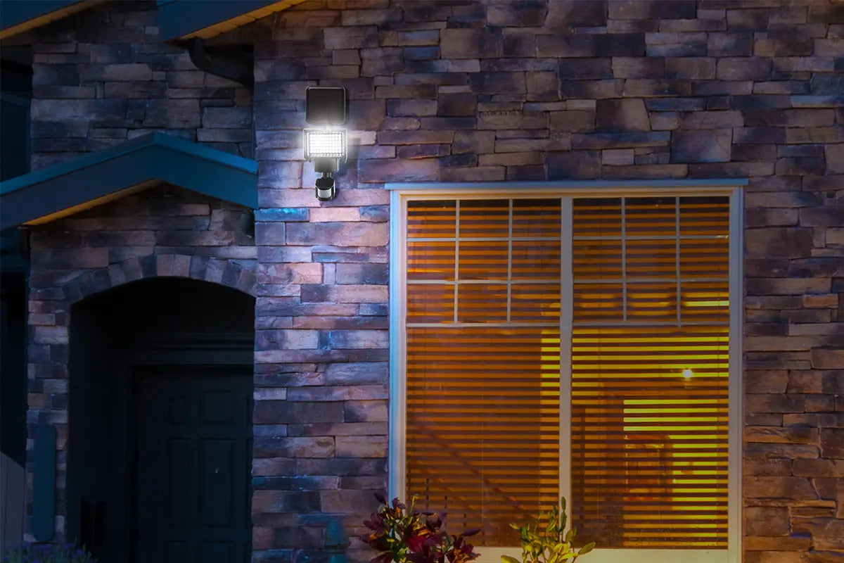 Kasa 60 LED Solar Motion Sensor Light Flood Spotlight Adjustable Outdoor Garden
