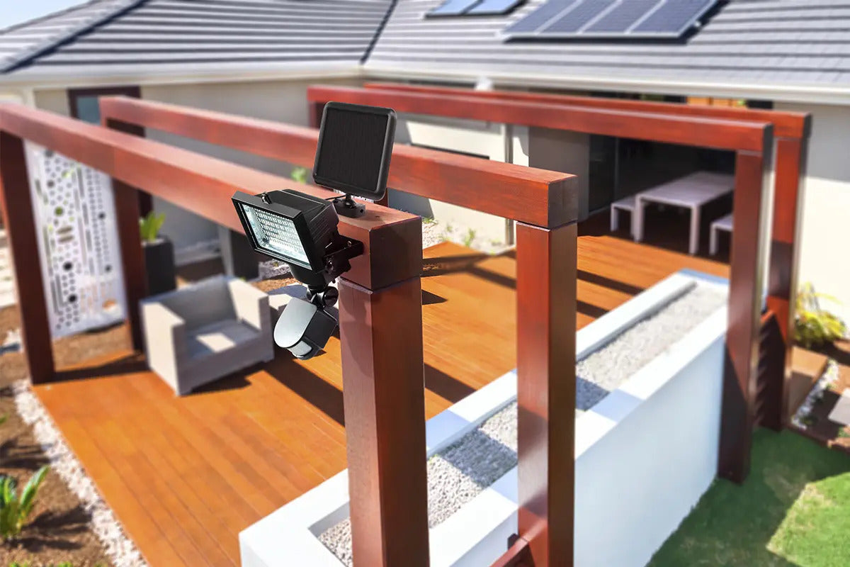 Kasa 60 LED Solar Motion Sensor Light Flood Spotlight Adjustable Outdoor Garden