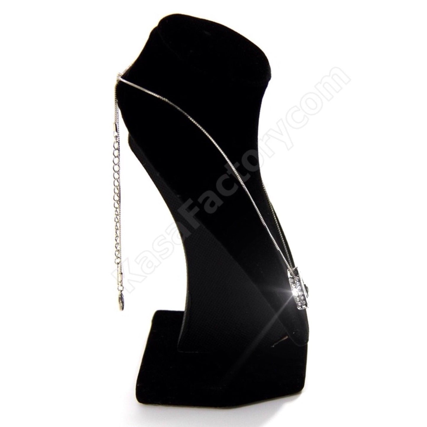 18K WHITE GOLD GF SWAROVSKI CRYSTAL LOVE HEART PENDANT NECKLACE FREE CHAIN BAG