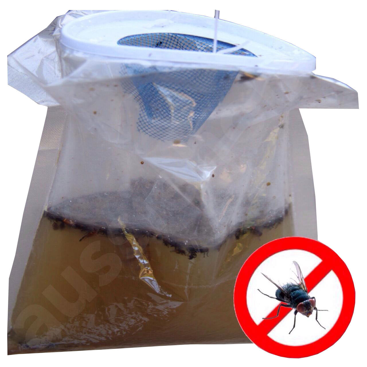 NEW FORMULA DISPOSABLE FLY TRAP SAFE NON-TOXIC BAIT FLIES INSECT KILLER GARDEN!!