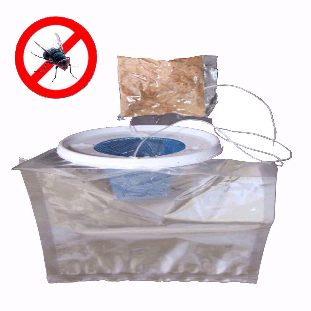 NEW FORMULA DISPOSABLE FLY TRAP SAFE NON-TOXIC BAIT FLIES INSECT KILLER GARDEN!!