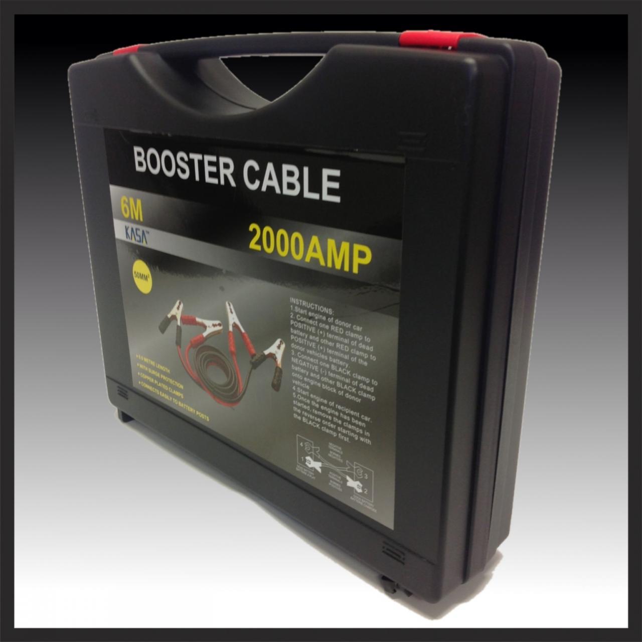 HEAVY DUTY Jumper Leads 2000 AMP 6m Long BOOSTER Cables with SURGE PROTECTION