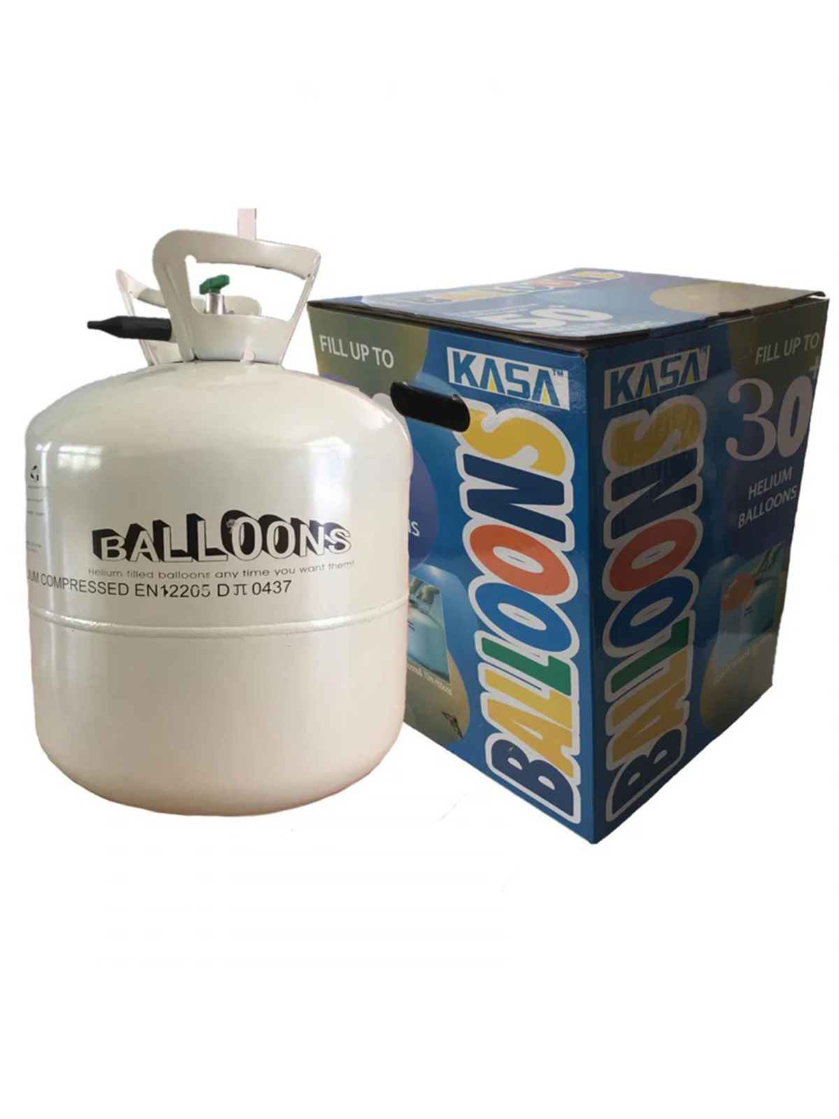 Helium Balloon Gas Tank Kit With 30 Balloon Inflater Ribbon