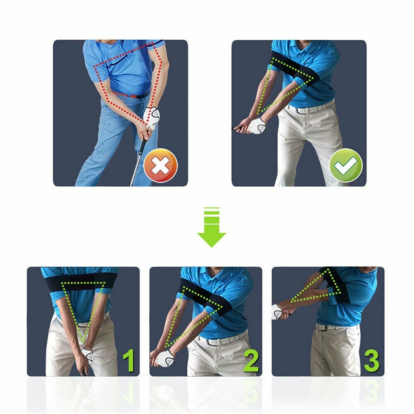 KASA Golf Power Band Swing Muscle Memory Training Belt Score Distance Technique