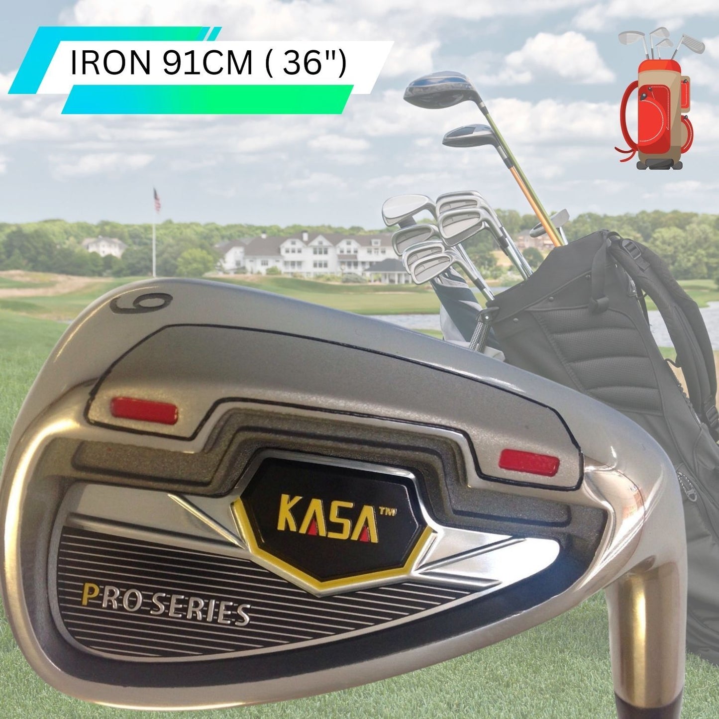 KASA PRO CLUB USA 12PC MEN'S RH GRAPHITE GOLF SET W/BAG PUTTER PREMIUM VALUE SET