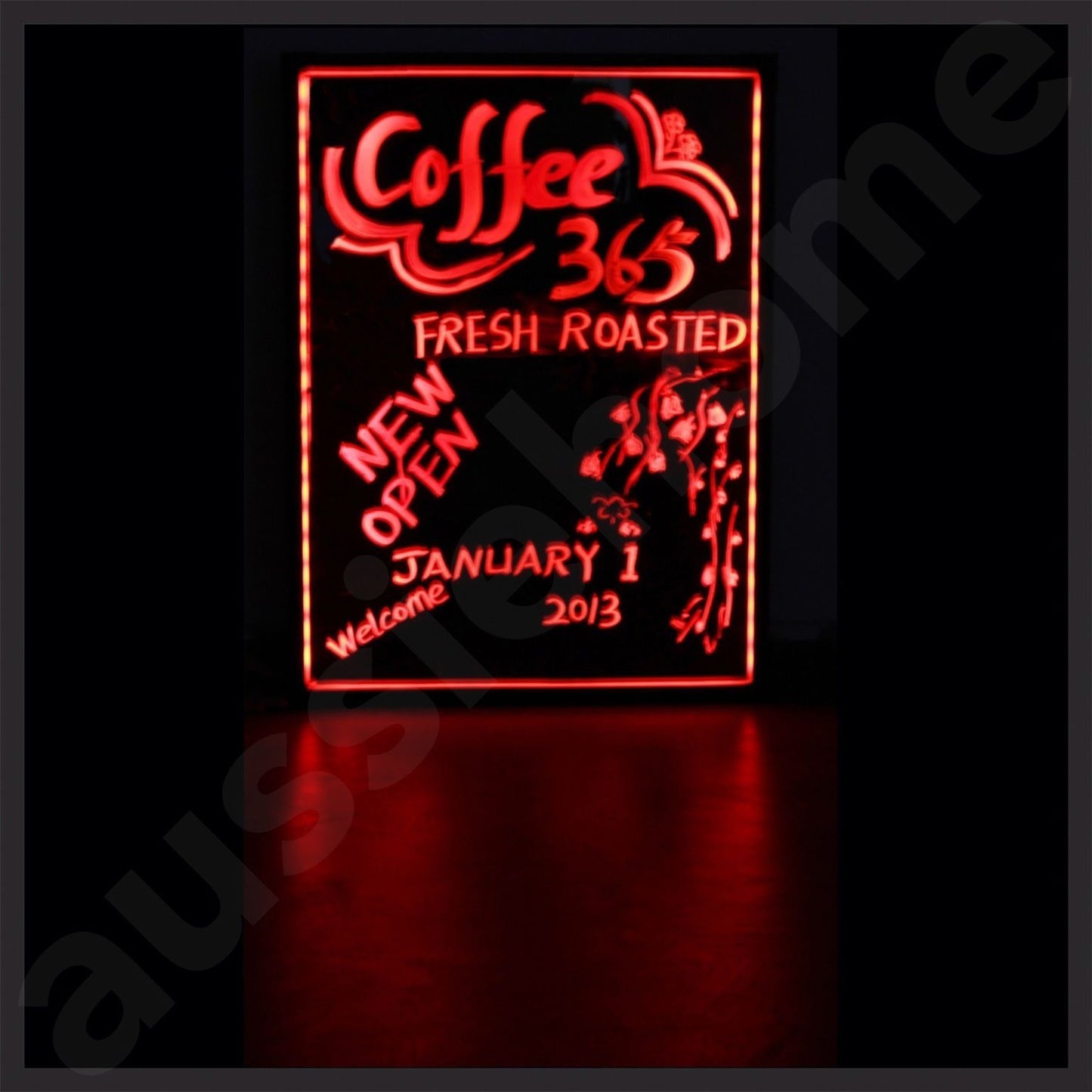 NEW 70x50CM LED WRITING BOARD NEON SIGN TRIPOD SIGNAGE FLUORESCENT LIGHT REMOTE