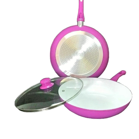 Kasa Genuine Cookware Cook Food Quickly Pink Ceramic Forge Frying Pan