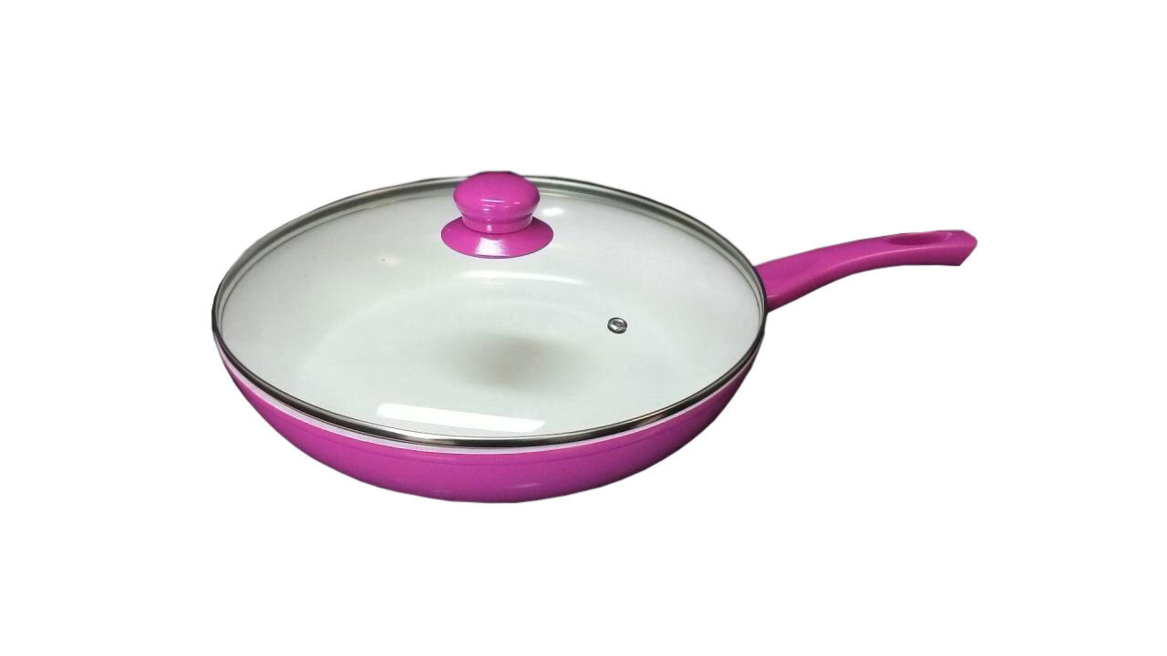 Kasa Genuine Cookware Cook Food Quickly Pink Ceramic Forge Frying Pan