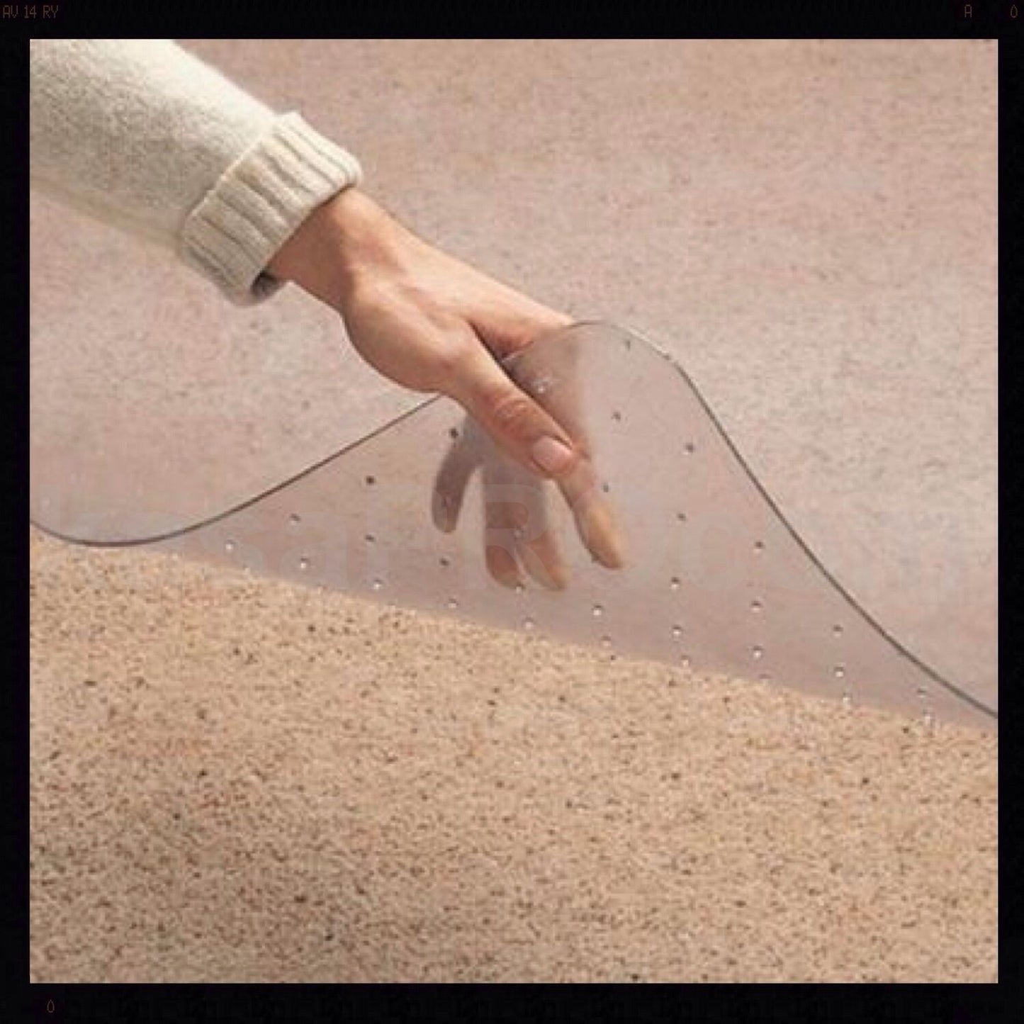 Office Chair Carpet Floor Computer Mat Vinyl Protector Pvc Chair Mat 510 X 260mm