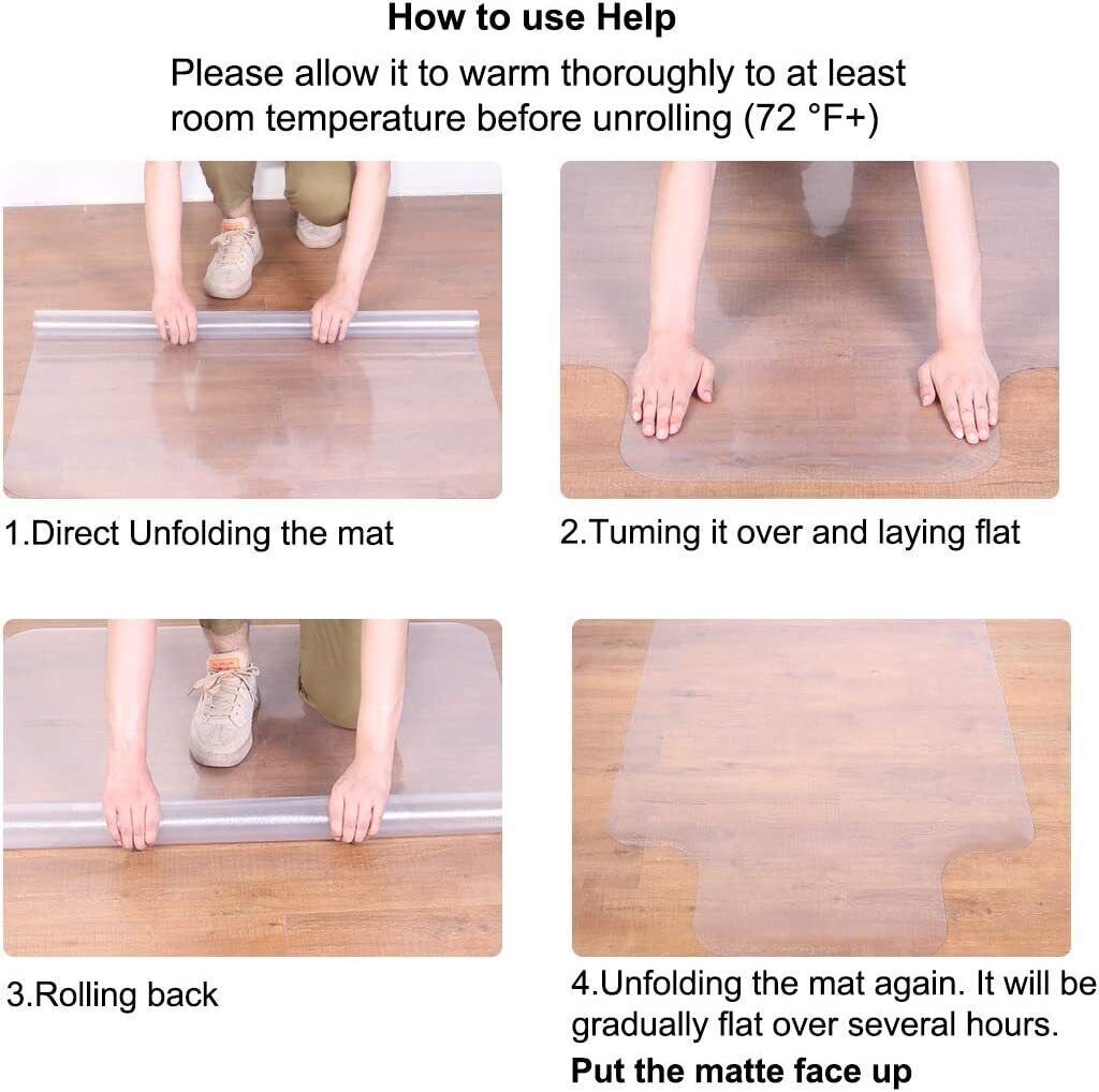 XXL LIP DESIGN HARDWOOD FLOOR CHAIR MAT THICK VINYL PROTECTOR MARBLE TILED FLOOR Pvc Floor Protector 135 x 114 cm