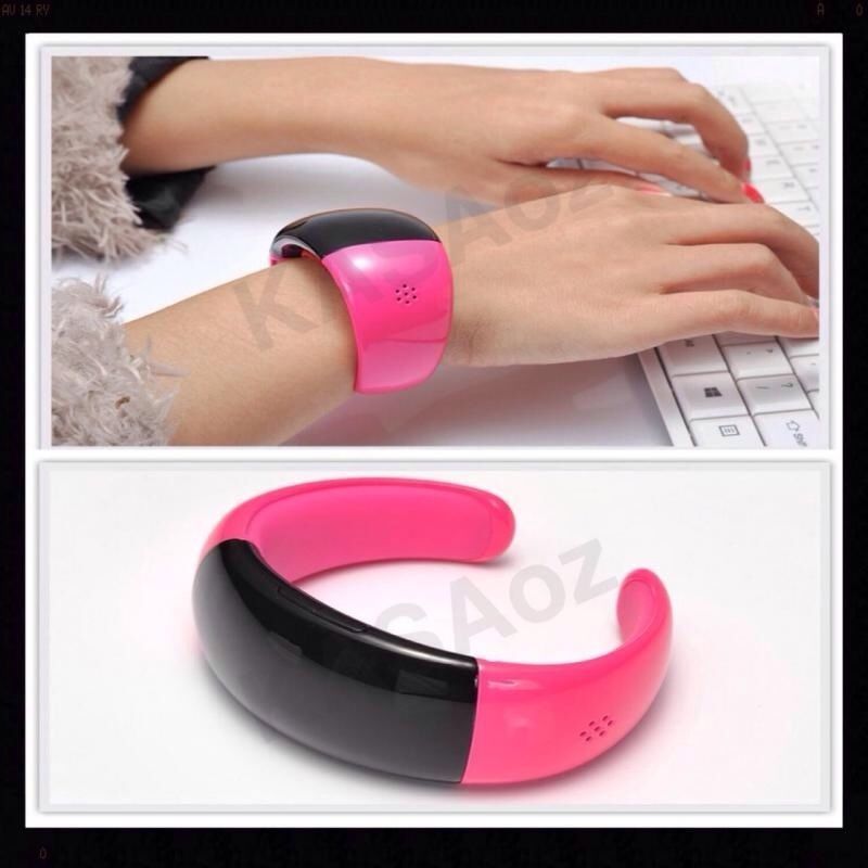HOT PINK GENUINE BLUETOOTH SMART BRACELET MOBILE PHONE WATCH OLED CALLER ID