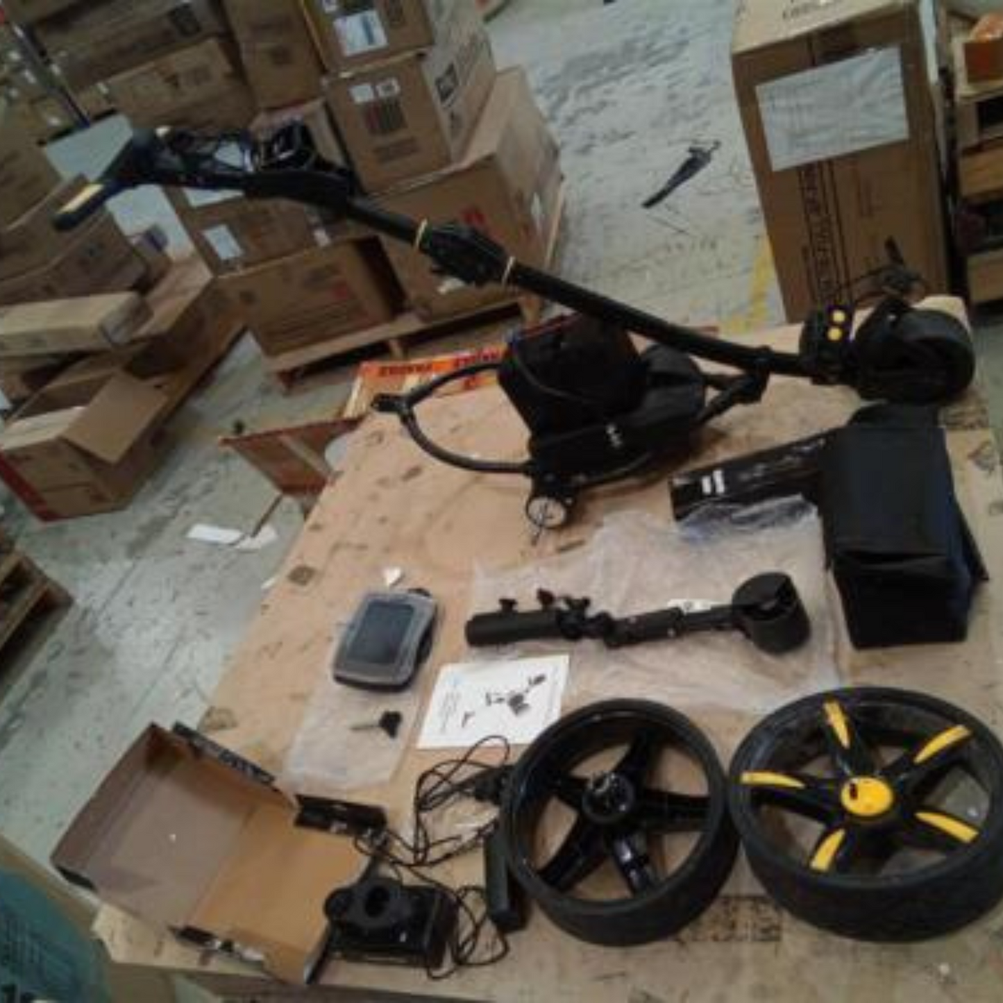 3 Wheel Digital Electric Golf Buggy Foldable Cart Non-Remote