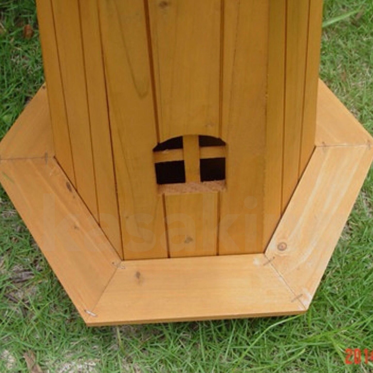 72CM OUTDOOR WOODEN WINDMILL MOVING BLADES PLANT HOLDER ORNAMENT