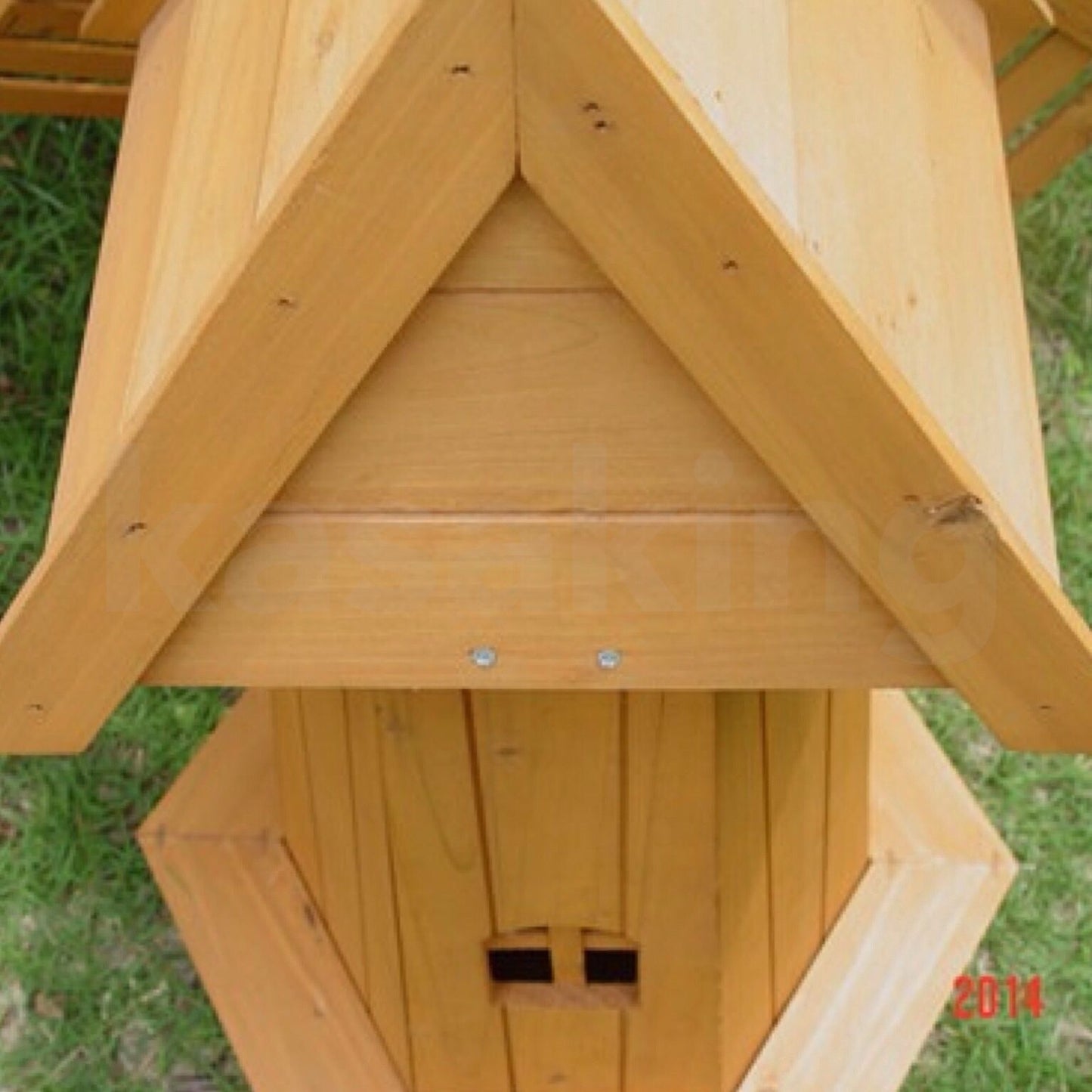72CM OUTDOOR WOODEN WINDMILL MOVING BLADES PLANT HOLDER ORNAMENT
