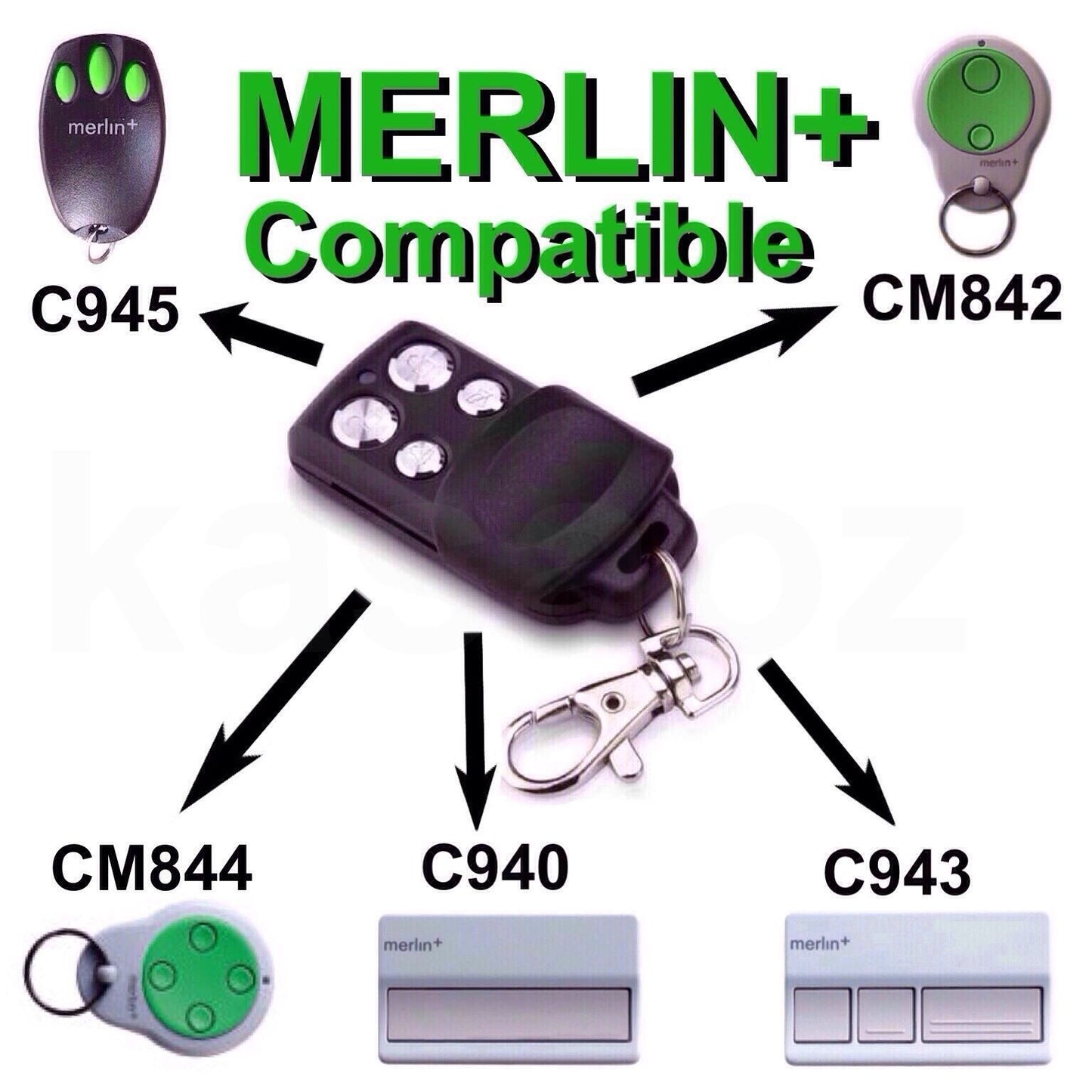 Merlin Storage Far Off Control Bearclaw Replacement C945 C943 C940 Cm842 Cm844